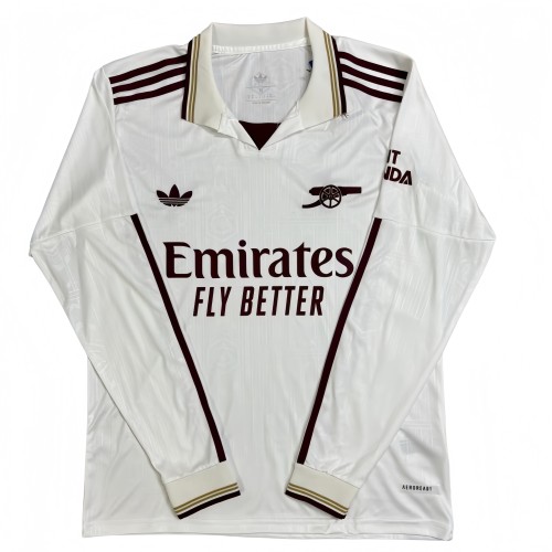 2025-26 Mens Arsenal white Third away  Long Sleeve soccer Jersey