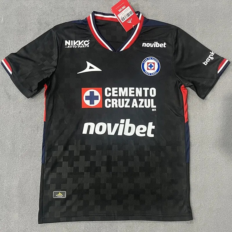 2025-26 Mens Cruz Azul Third away black Soccer Jersey