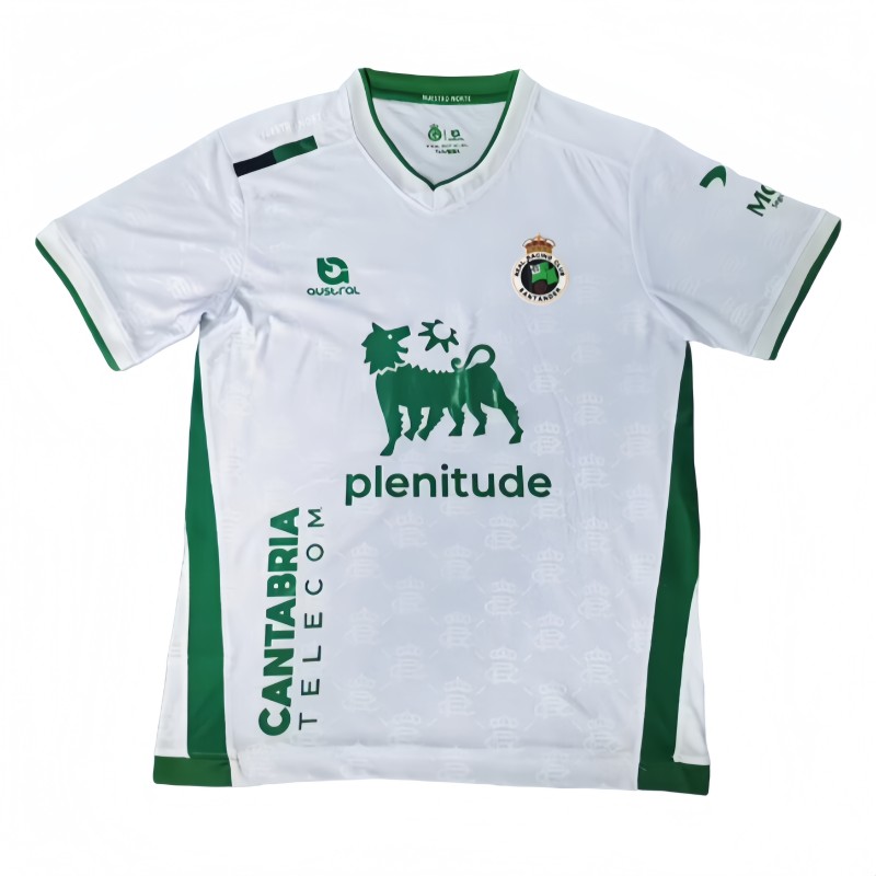 2025-26 Mens Racing de Santander home white Soccer Jersey