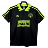 2025-26 Mens Oasis black green Polo  soccer jersey