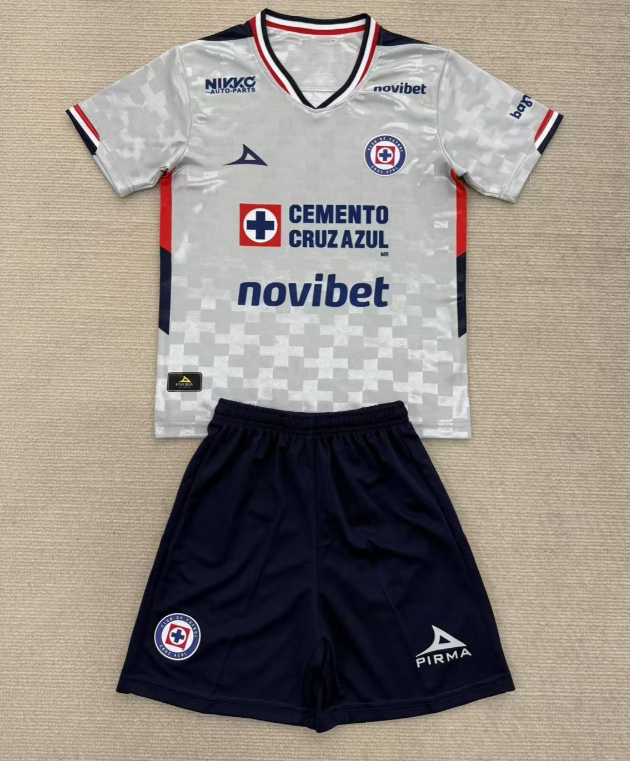 2025-26 Kids Cruz Azul  away soccer Jersey