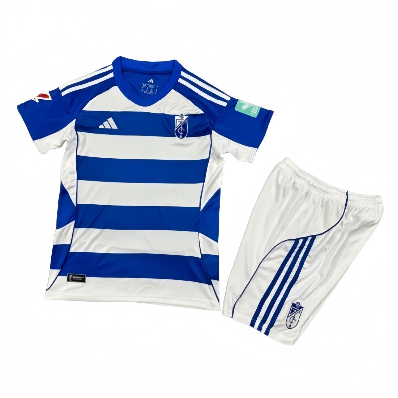 2025-26  Kids  Granada Away blue wihte soccer Jersey