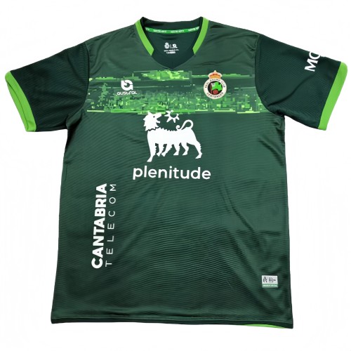 2025-26 Mens Racing de Santander away green Soccer Jersey