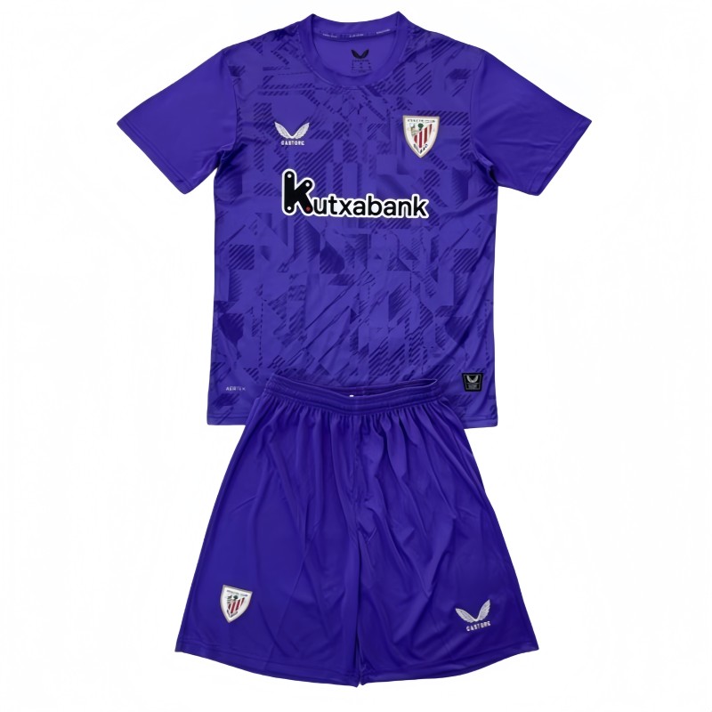2025-26 Kids  Athletic Bilbao goalkeeper Purple  soccer Jersey