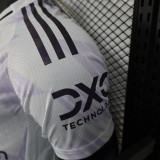 2025-26 Mens Manchester United  Player Version away white soccer Jersey