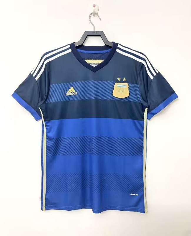 2014 Mens Argentina Away Retro Soccer Jersey