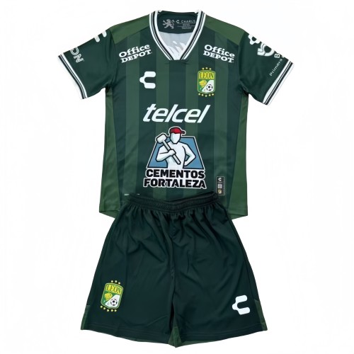 2025-26 Kids Leon home green soccer Jersey
