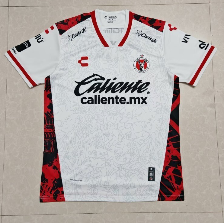 2025-26 Mens Tijuana away white Fans Soccer Jersey