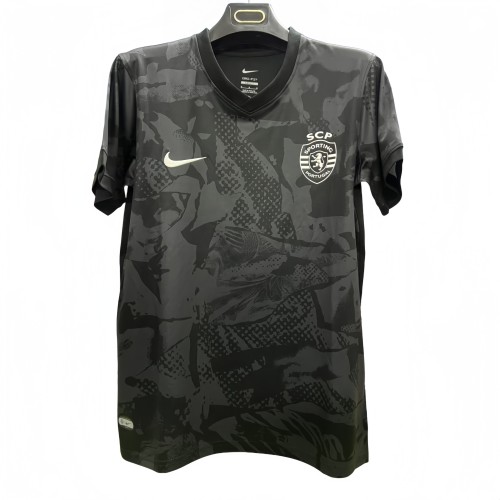 2025-26 Mens Sporting Lisbon Special Edition black soccer Jersey