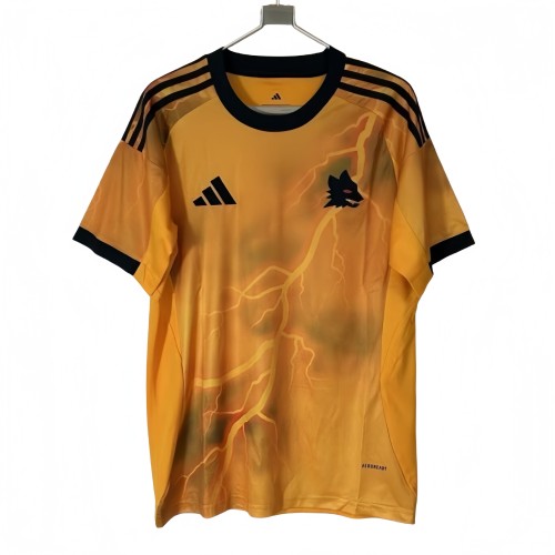 2025-26 Mens Roma  away yellow  soccer Jersey