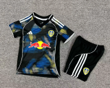 2025-26 Kids Leeds United Third away black soccer jersey