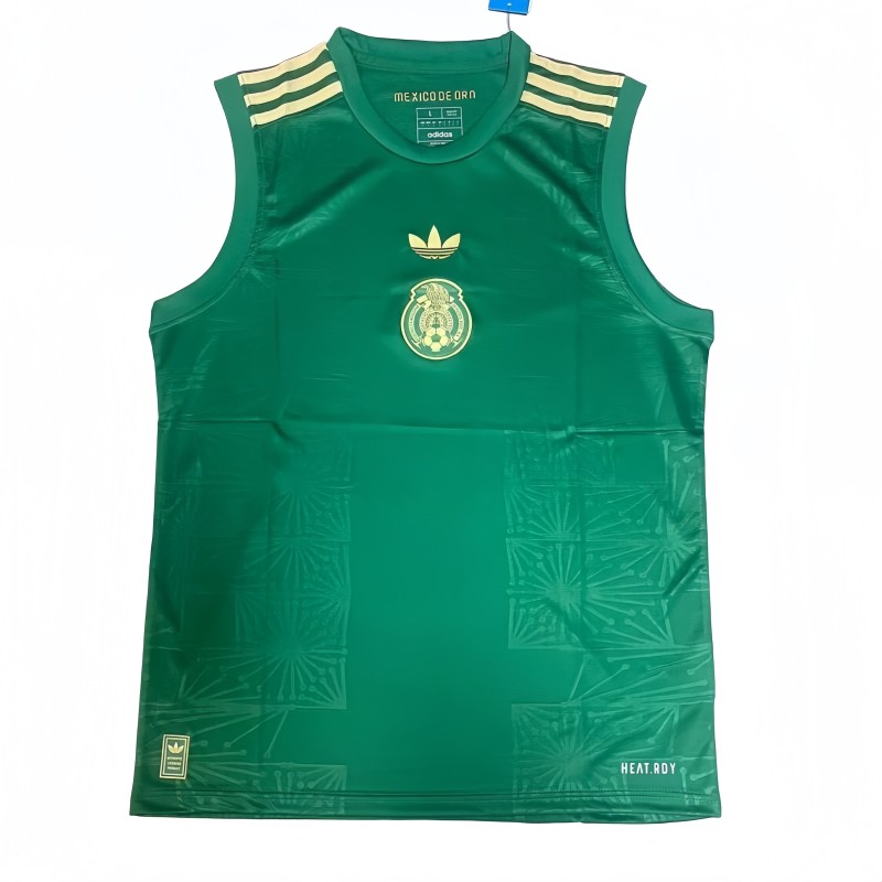 2025-26 Mens  Mexico Green Vest green soccer jersey