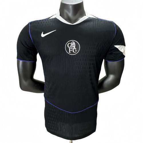 2025-26 Mens Chelsea third away  Player version black Soccer Jersey