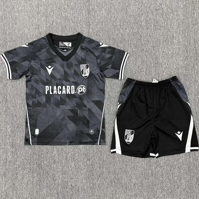 2025-26 Kids Vitoria Guimaraes away black Fans Soccer Jersey