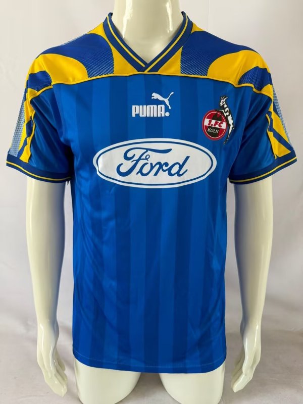 1995-1996 Mens FC koln Blue Retro Soccer Jersey