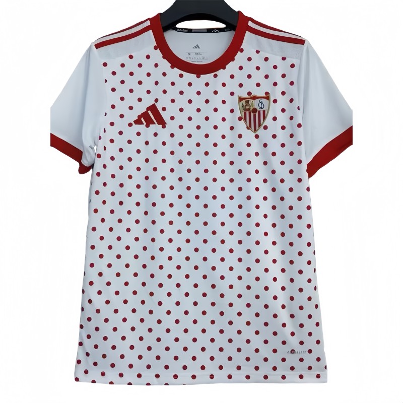 2025-26 Mens Sevilla White soccer Jersey