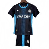 2025-26 Kids Marseille away black soccer jersey