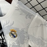 2025-26 Kids Real Madrid white black soccer Jersey