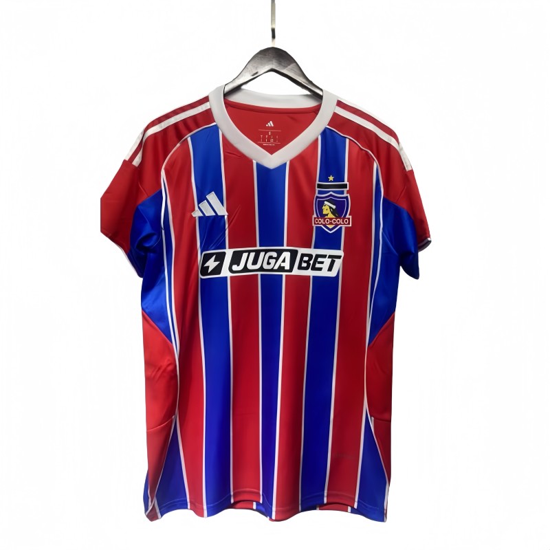 2025-26 Mens Colo-Colo Third away red blue soccer jersey