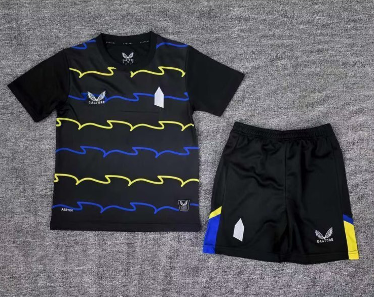 2025-26 Kids Everton Third  away black Soccer Jersey