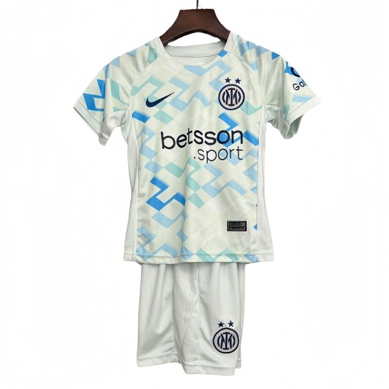 2025/26 Kids Inter Milan white  away soccer jersey