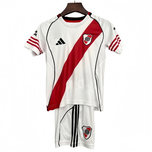 2025-26 Kids River Plate white home Soccer Jersey
