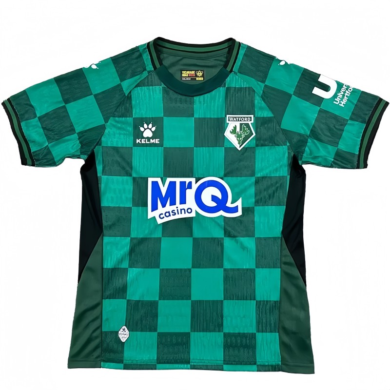 2025-26 Mens Watford Away green Fans Soccer Jersey