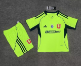 2025-26  Kids Universidad de Chile Third away green   Soccer Jersey