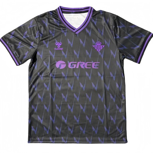 2025-26 Mens Real Betis Black Special Edition Fans Soccer Jersey