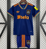 2025-26 Kids  Newcastle Third away blue soccer jersey
