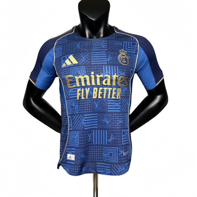 2025-26 Mens Real Madrid   Player  Blue Special Edition Fans  soccer jersey