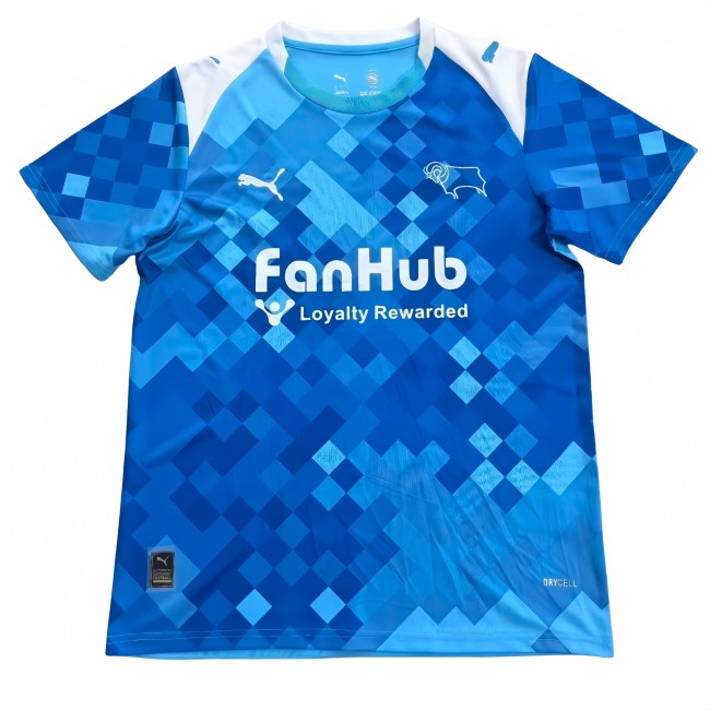 2025-26 Mens Derby County Third away blue soccer jersey
