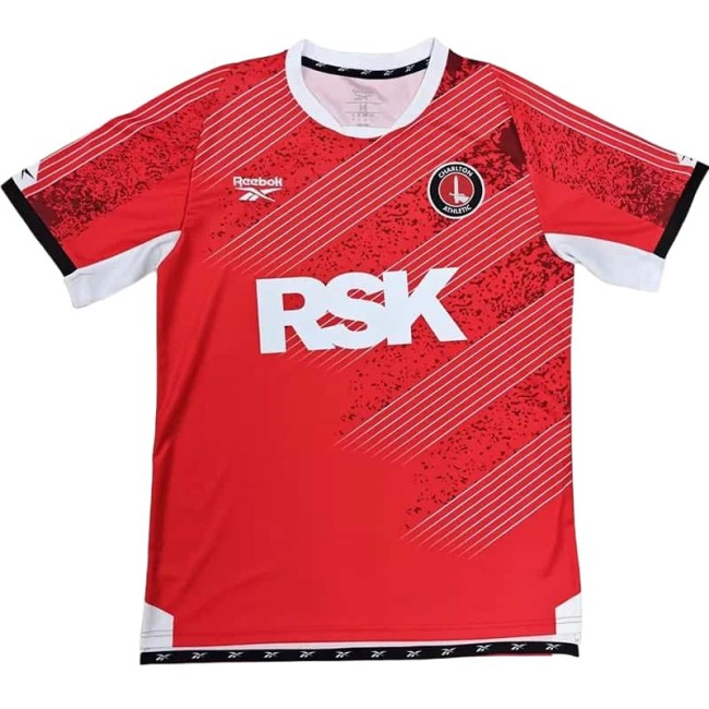 2025-26 Mens Charlton Athletic Home red Fans Soccer Jersey 