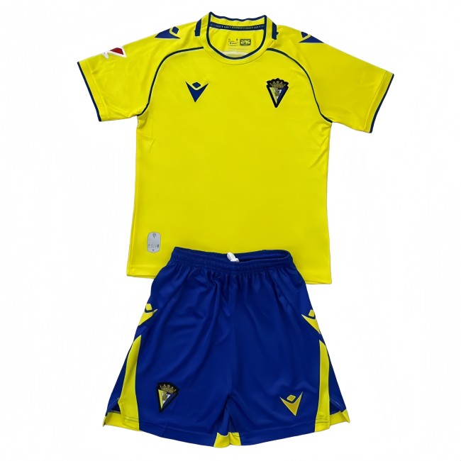 2025-26  Kids Cadiz Cheap yellow home soccer jersey