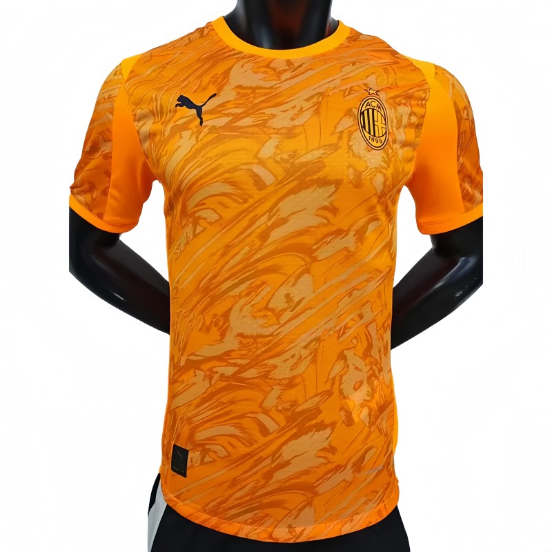 2025-26 Mens AC Milan  Orange Player Soccer Jersey