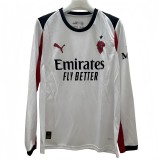 2025-26 Mens AC Milan white  Away   Long Sleeve soccer Jersey