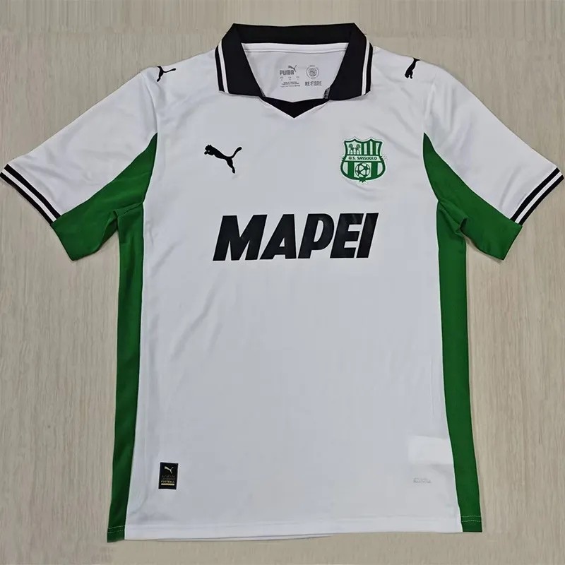 2025-26 Mens Sassuolo away white Fans Soccer Jersey