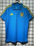 2025-26  Mens Tigres UANL Blue Polo   soccer Jersey