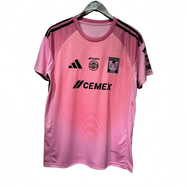 2025-26  Mens Tigres UANL Pink Goalkeeper   soccer Jersey