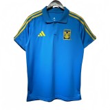 2025-26  Mens Tigres UANL Blue Polo   soccer Jersey