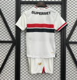 2526  Kids Sao Paulo home white soccer jersey