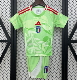 2025-26 Kids Italy Away  green  Soccer Jersey