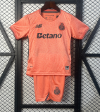 2025-26 Kids FC Porto away orange soccer Jersey
