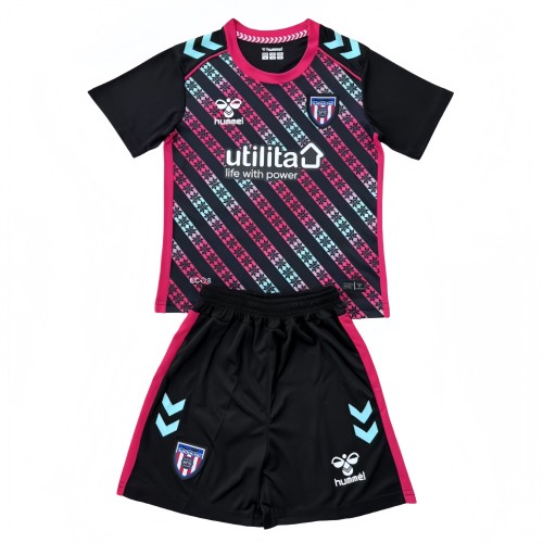 2025-26 Kids Sunderland Black GoalKeeper   Soccer Jersey