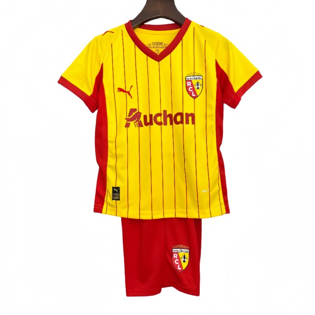 2025-26 Kids  RC Lens home yellow  soccer Jersey