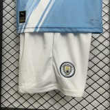2025-26 Kids Manchester City Home Soccer Jersey