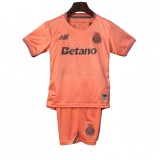 2025-26 Kids FC Porto away orange soccer Jersey