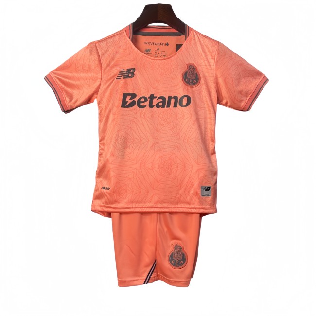 2025-26 Kids FC Porto away orange soccer Jersey