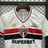2526  Kids Sao Paulo home white soccer jersey