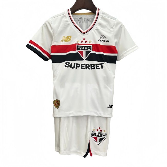 2526  Kids Sao Paulo home white soccer jersey